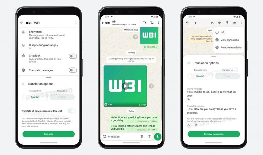 WhatsApp добавляет автономный перевод сообщений в бета-версию для Android