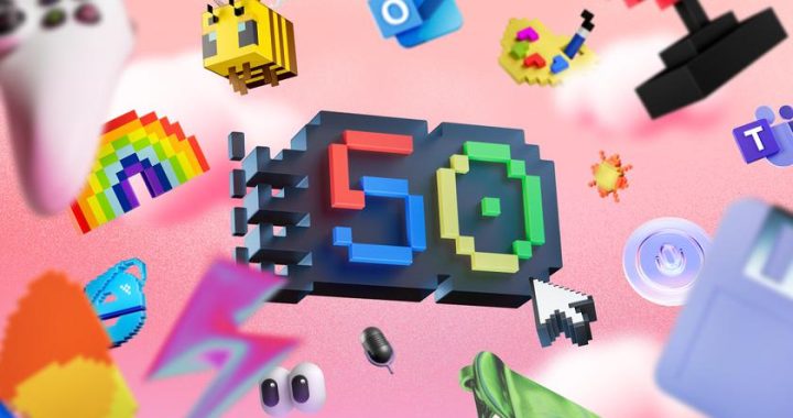 Microsoft выпустила коллекцию тематических обоев для ПК, посвященных 50 -летию компании