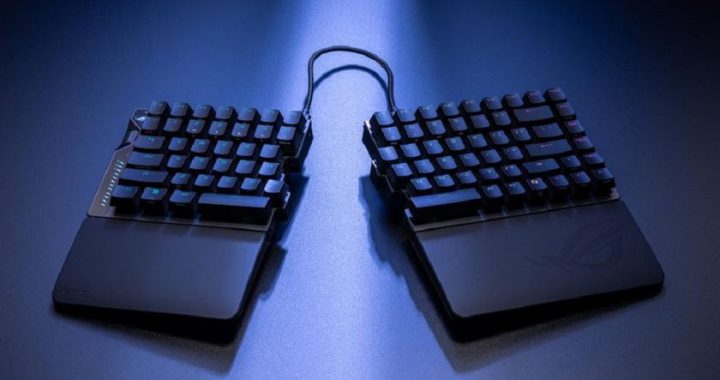 Asus представила Rog Falcata — стильную сплит -клавиатуру для поклонников соревновательных игр
