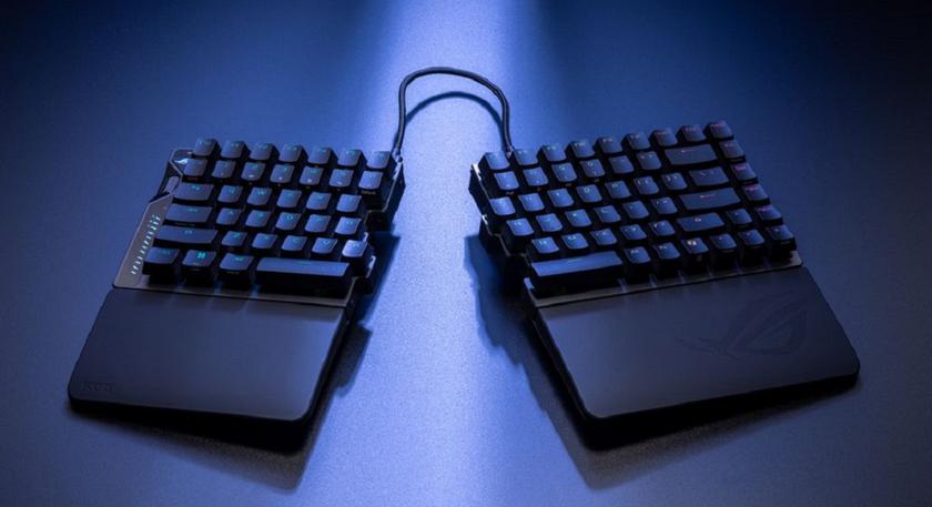 Asus представила Rog Falcata - стильную сплит -клавиатуру для поклонников соревновательных игр