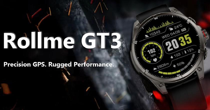 Smart Watch Rollme GT 3 с огромной автономной, расширенной GPS -навигацией и сотнями спортивных режимов представлены