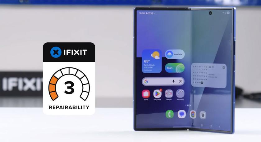ifixit: samsung galaxy z fold7 получил 3/10 для ремонта