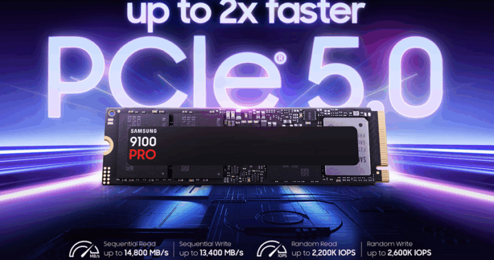 Samsung объявил 9100 Pro — PCIe 5.0 NVME SSD с максимальной емкостью 8 ТБ