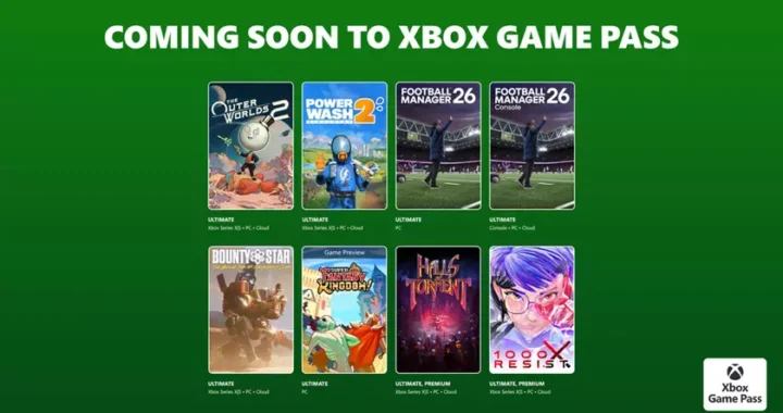 Скучно не будет: в Xbox Game Pass появится множество новых интересных функций, включая The Outer Worlds 2, PowerWash Simulator 2 и Football Manager 26.