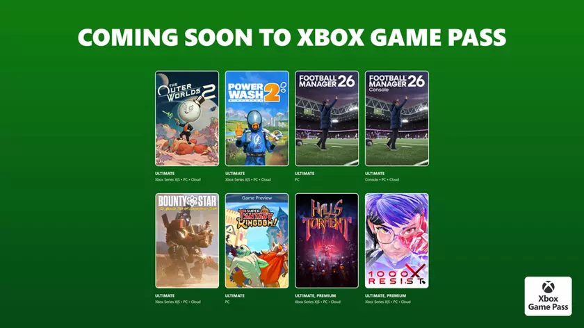 Скучно не будет: в Xbox Game Pass появится множество новых интересных функций, включая The Outer Worlds 2, PowerWash Simulator 2 и Football Manager 26.