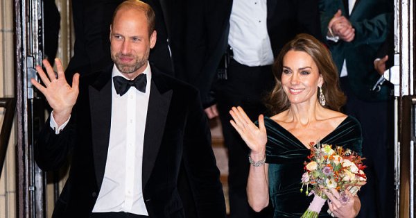 Принц и принцесса в бархате: Кейт Миддлтон и Уильям на красной дорожке впервые за 2 года