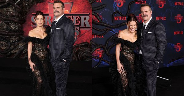 Никакой драмы — Милли Бобби Браун Дэвиду Харбору на премьере «Очень странных дел»