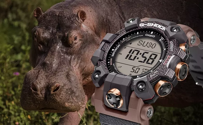 Casio выпустила G-Shock Mudman — брутальные неубиваемые часы с корпусом, имитирующим шкуру бегемота