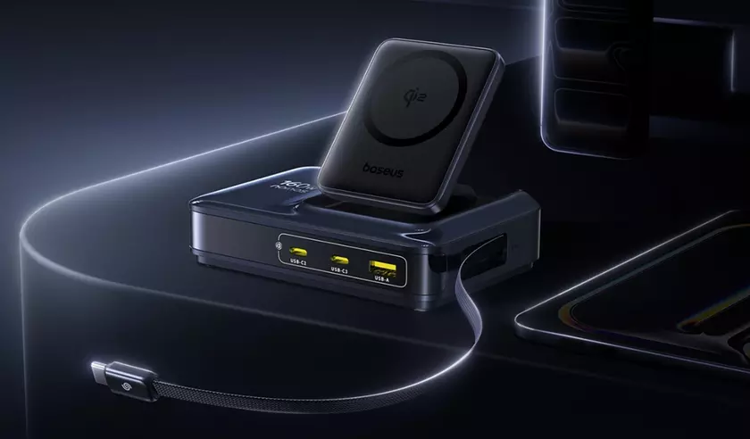 Baseus представляет настольные док-станции Nomos II: несколько портов, мощность до 245 Вт, Qi2 и втягивающиеся кабели