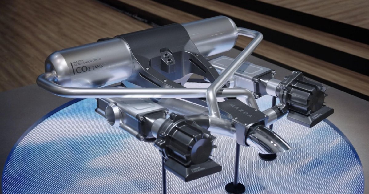 Mazda работает над двигателем, работающим на сжатом природном газе, который улавливает собственный CO2.
