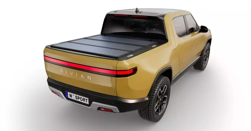 Выпущена солнечная панель для пикапа Rivian R1T