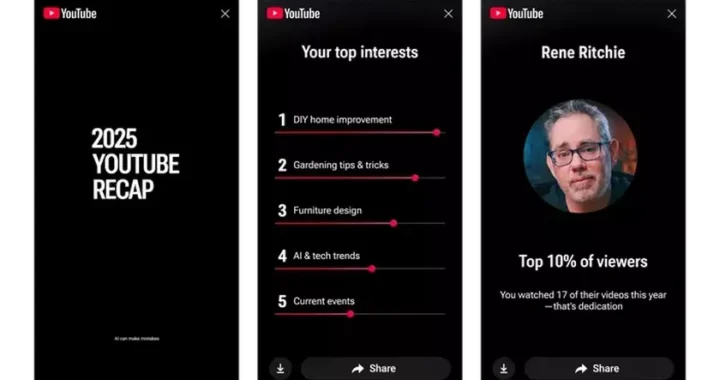 YouTube запустил первый персонализированный годовой отчет о просмотренных видео