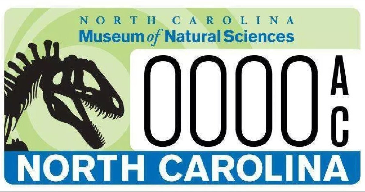 В США выпустили номерные знаки с… динозавром