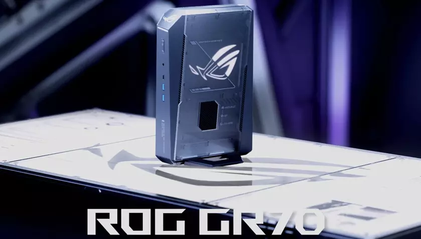 Мини-ПК может быть геймером: Asus представила ROG GR70 с флагманским процессором Ryzen 9 и ноутбуком GeForce RTX 5070