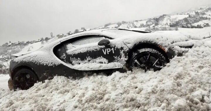 Глава Bugatti тестирует гиперкар стоимостью 4 миллиона долларов на снегу