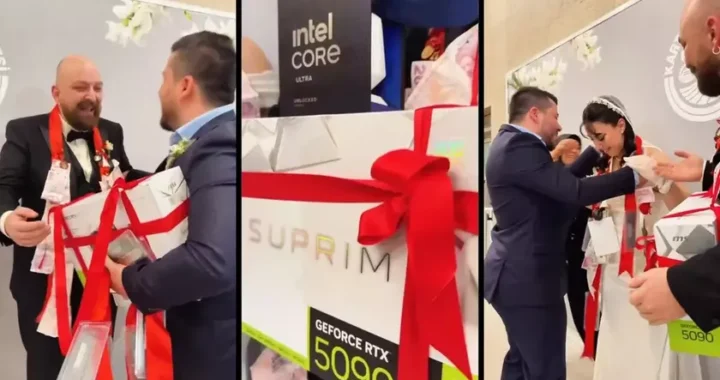 Какие времена – такие подарки: турецким молодоженам вручили флагманскую видеокарту RTX 5090, топовый CPU Intel Core Ultra и набор четырехканальной DDR5
