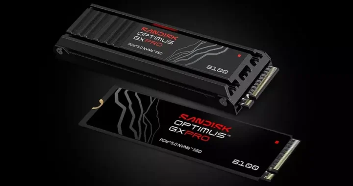 Как WD Black, но дороже: SanDisk выпустила PCIe 5.0 SSD Optimus GX Pro с максимальной скоростью и емкостью до 4 ТБ
