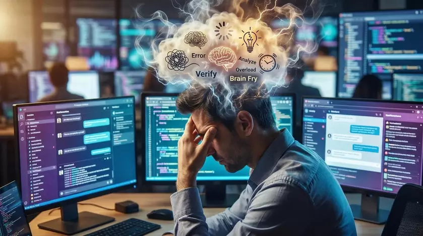 «Brain Fry»: как искусственный интеллект вместо помощи выжигает мозги офисным работникам