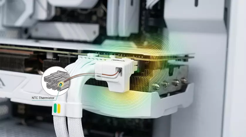 Предохранитель от пожара: ASRock выпустила кабель 12V-2x6 со встроенным термодатчиком