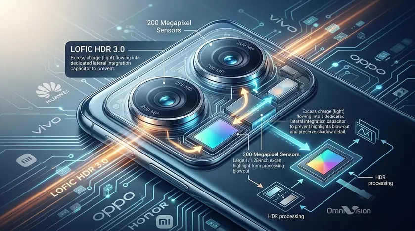 Мегапиксельная артиллерия: Китайские флагманы получат двойные 200 МП камеры и LOFIC 3.0