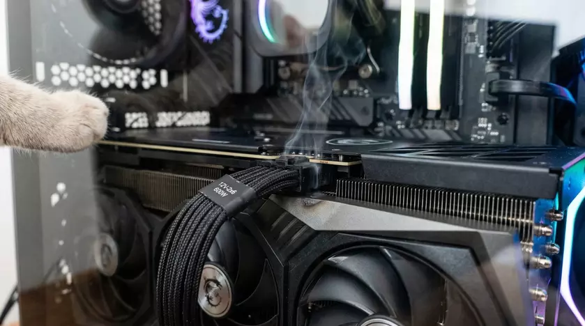 Кошачья интуиция против инженерных просчетов: как домашний любимец спас MSI RTX 4090 от пожара